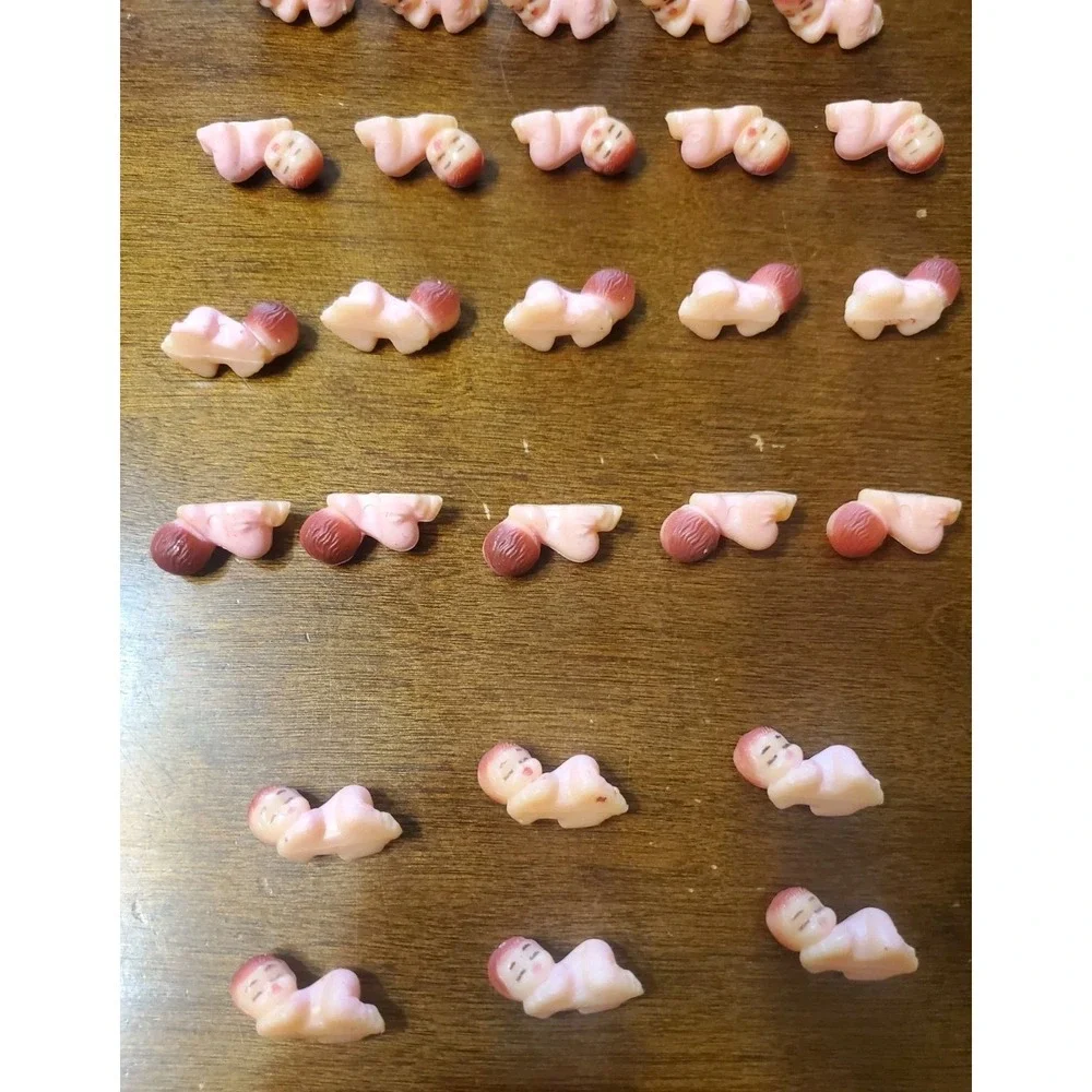 Lot‎ 36 Mini Sleeping Babies Baby Shower Cake Topper Treat Bag Party Decor